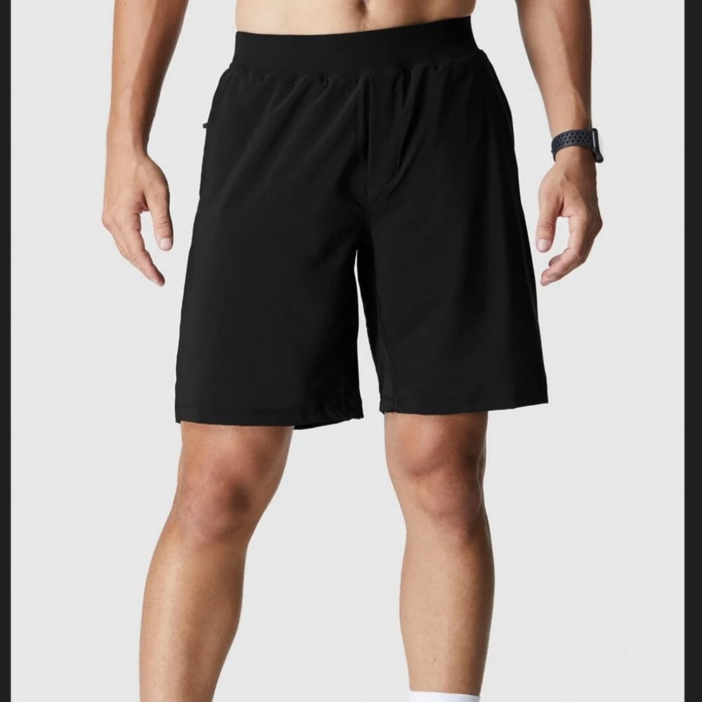Fabletics Men's BLACK The Franchise Short (Lined) L 9in